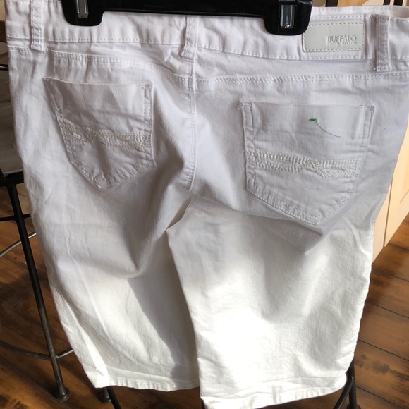 Stretchy denim long shorts - Picture 2 of 2